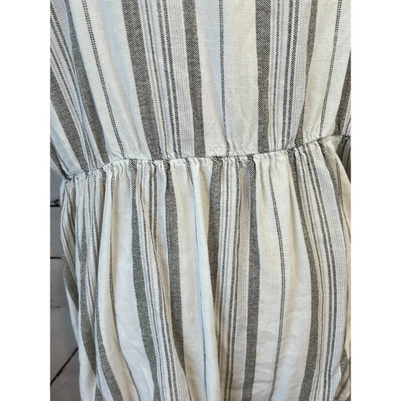Torrid Shirt Blouse Plus Size 2 2X 2XL Peplum Rayon Striped Sleeveless Tassel - Picture 12 of 12